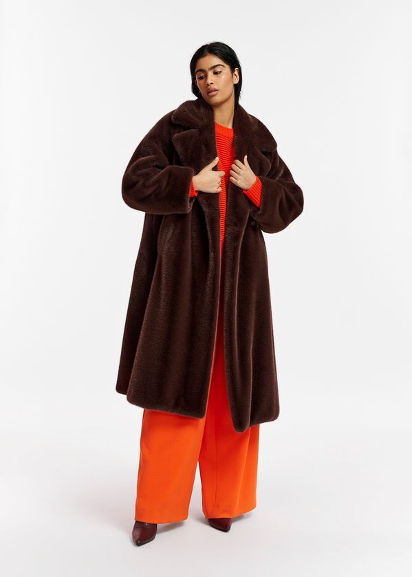 Essentiel Antwerp Edict Oversized Faux Fur Coat