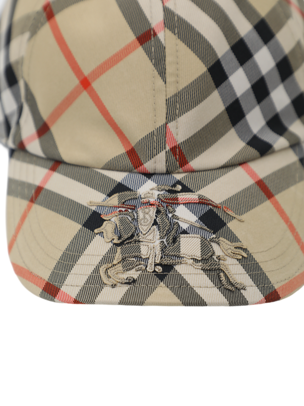 Burberry Check Baseball Cap in Sand
