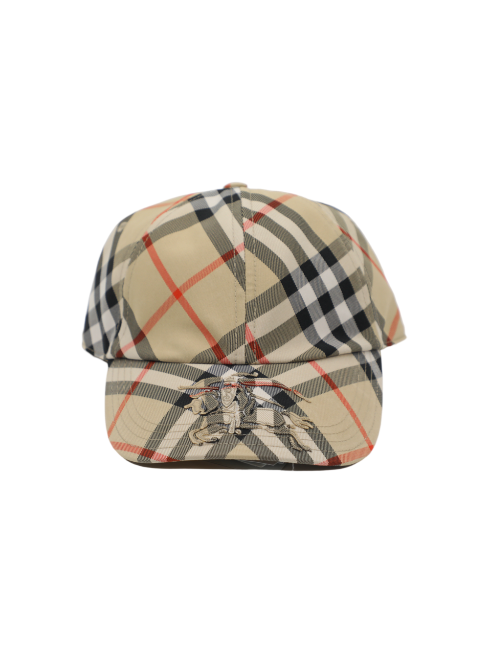 Burberry Check Baseball Cap in Sand