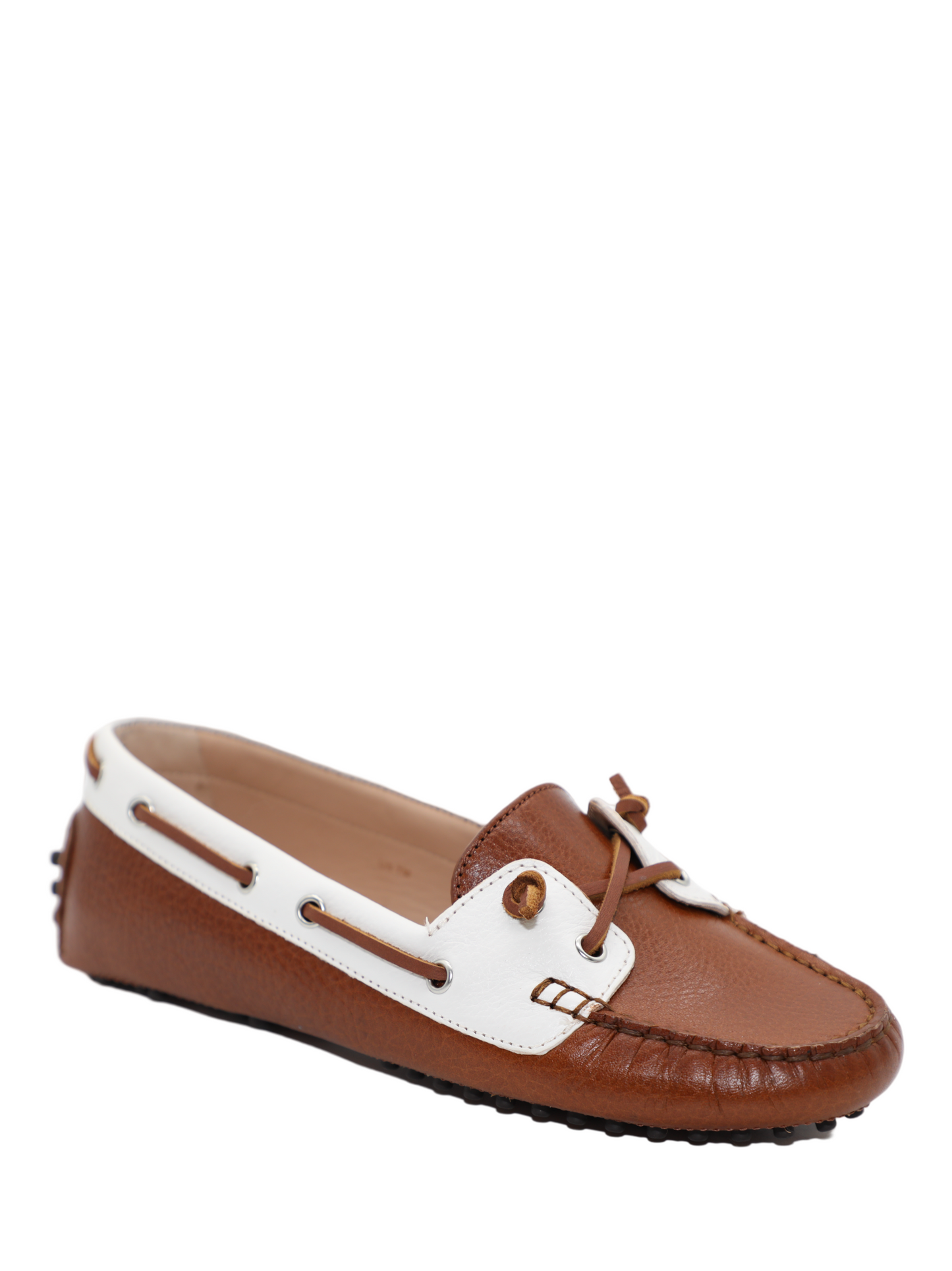 Veronica Beard Jia Boating Loafer in Whiskey/Coconut