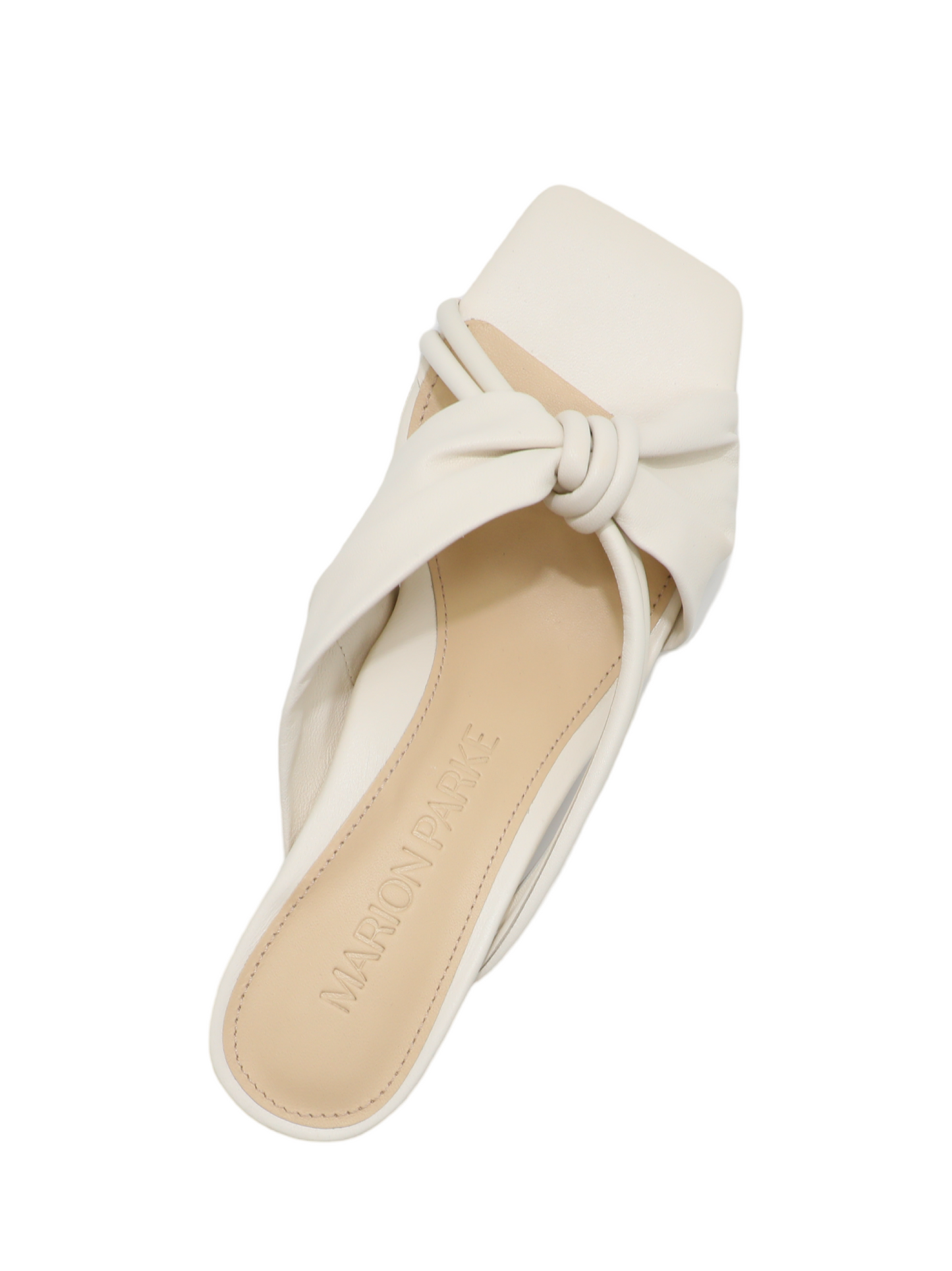 Marion Parke Laney 45 Block Heel in Light Cream