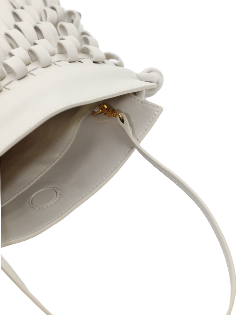 Alexis Quinn Fringe Loop Clutch in Vanilla