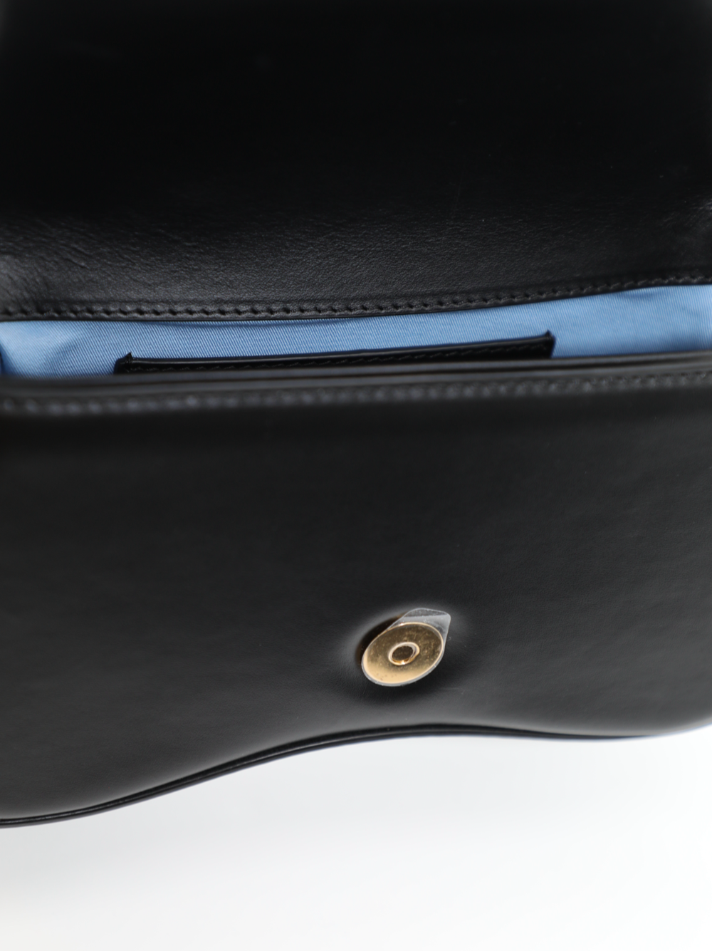 Versace Calf Leather Shoulder Bag in Black/Versace Gold