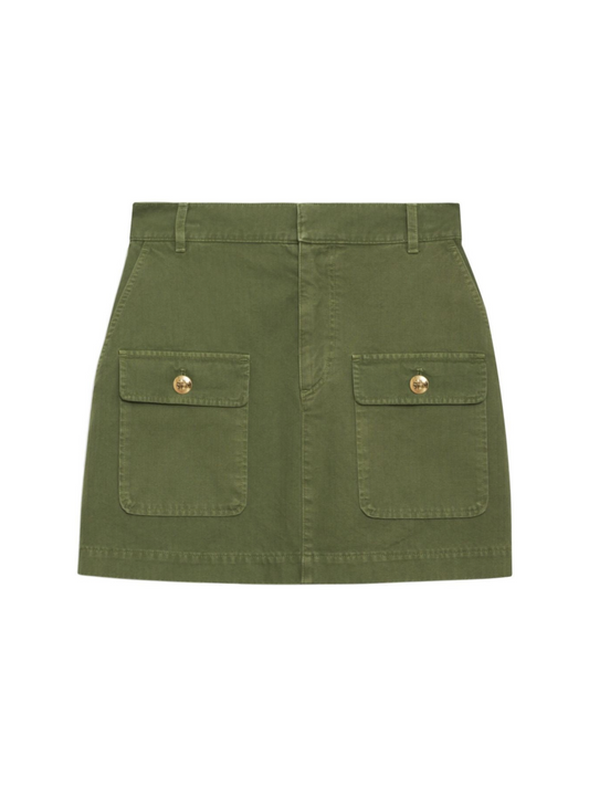 Anine Bing Aliza Skirt in Army Green