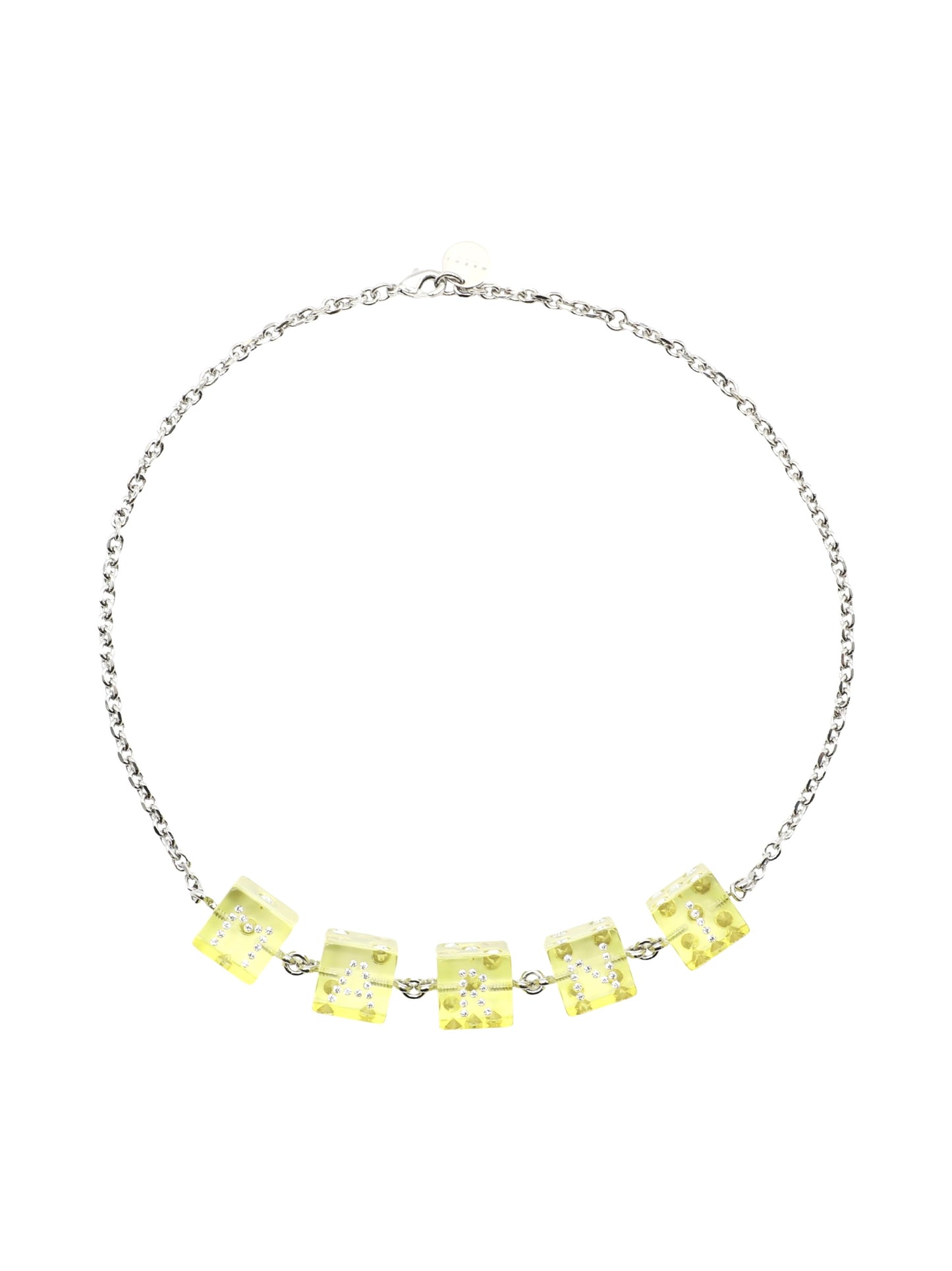 Marni Dice Charm Necklace in Celery