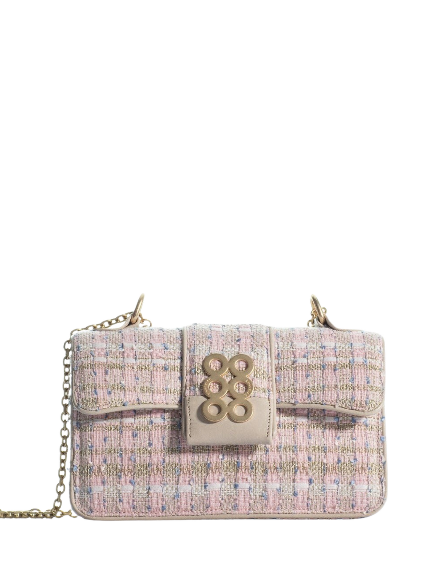 Kooreloo Soho Tweed Shoulder Bag in Pink