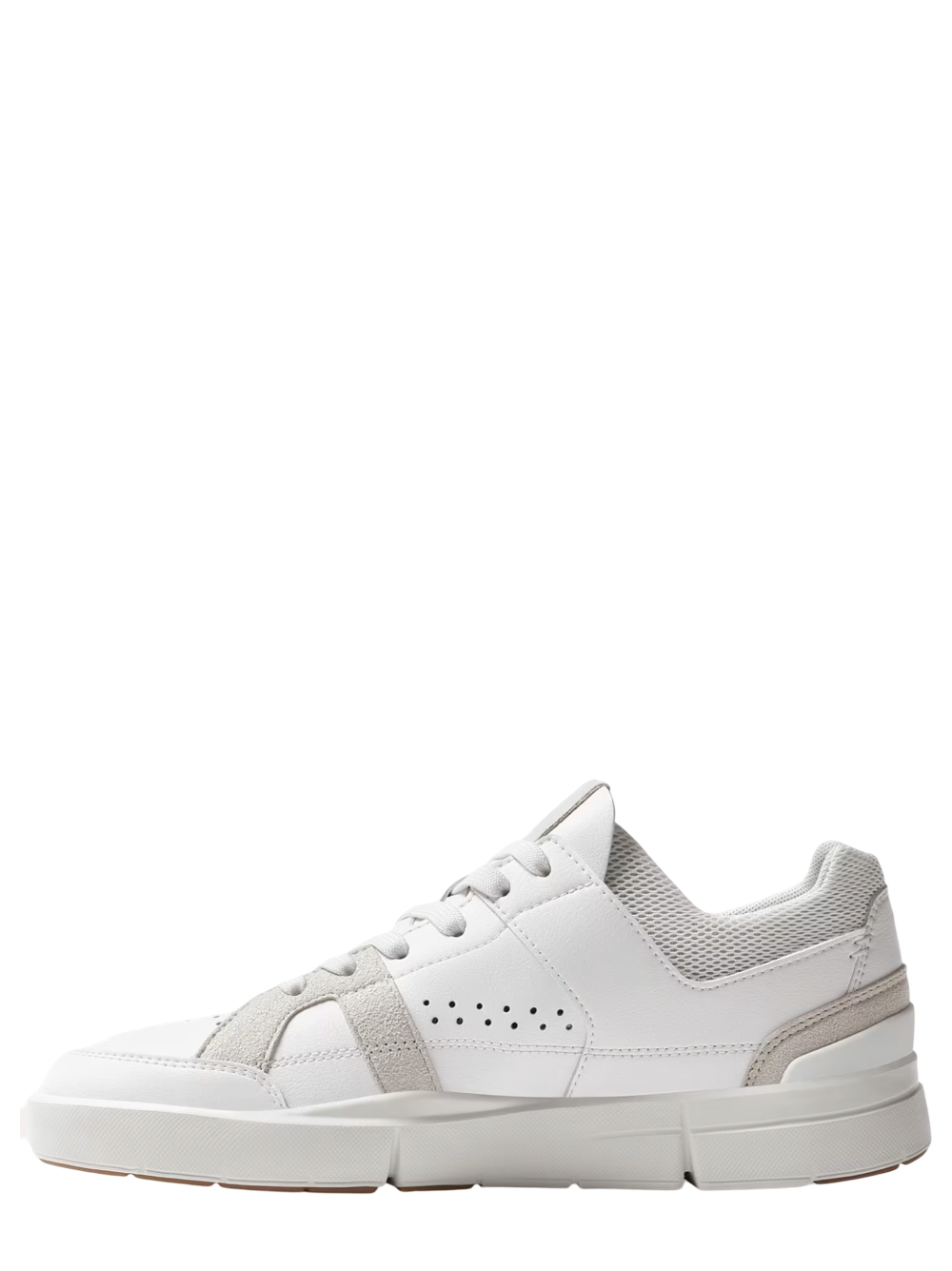 On Running Women's The Roger Clubhouse Sneaker in White/Sand