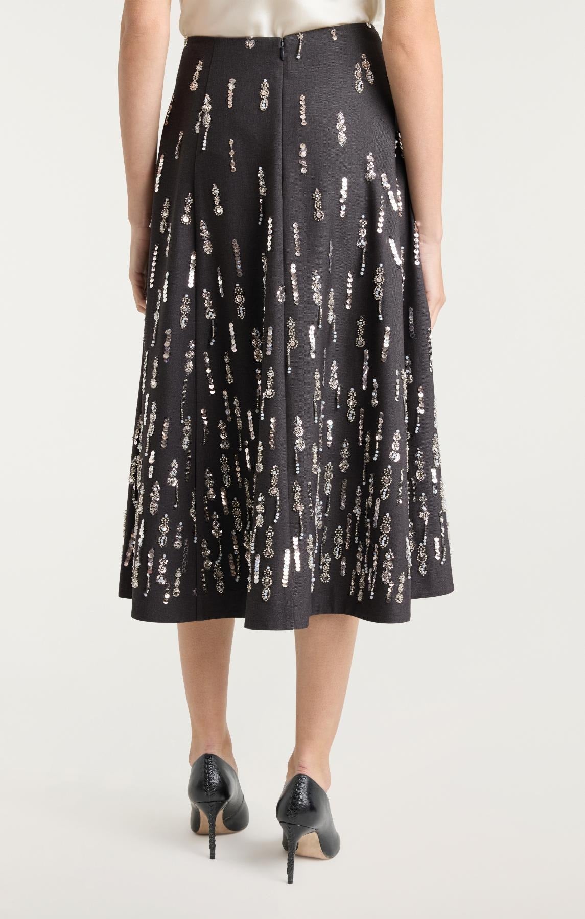 Cinq à Sept Selene Skirt in Charcoal
