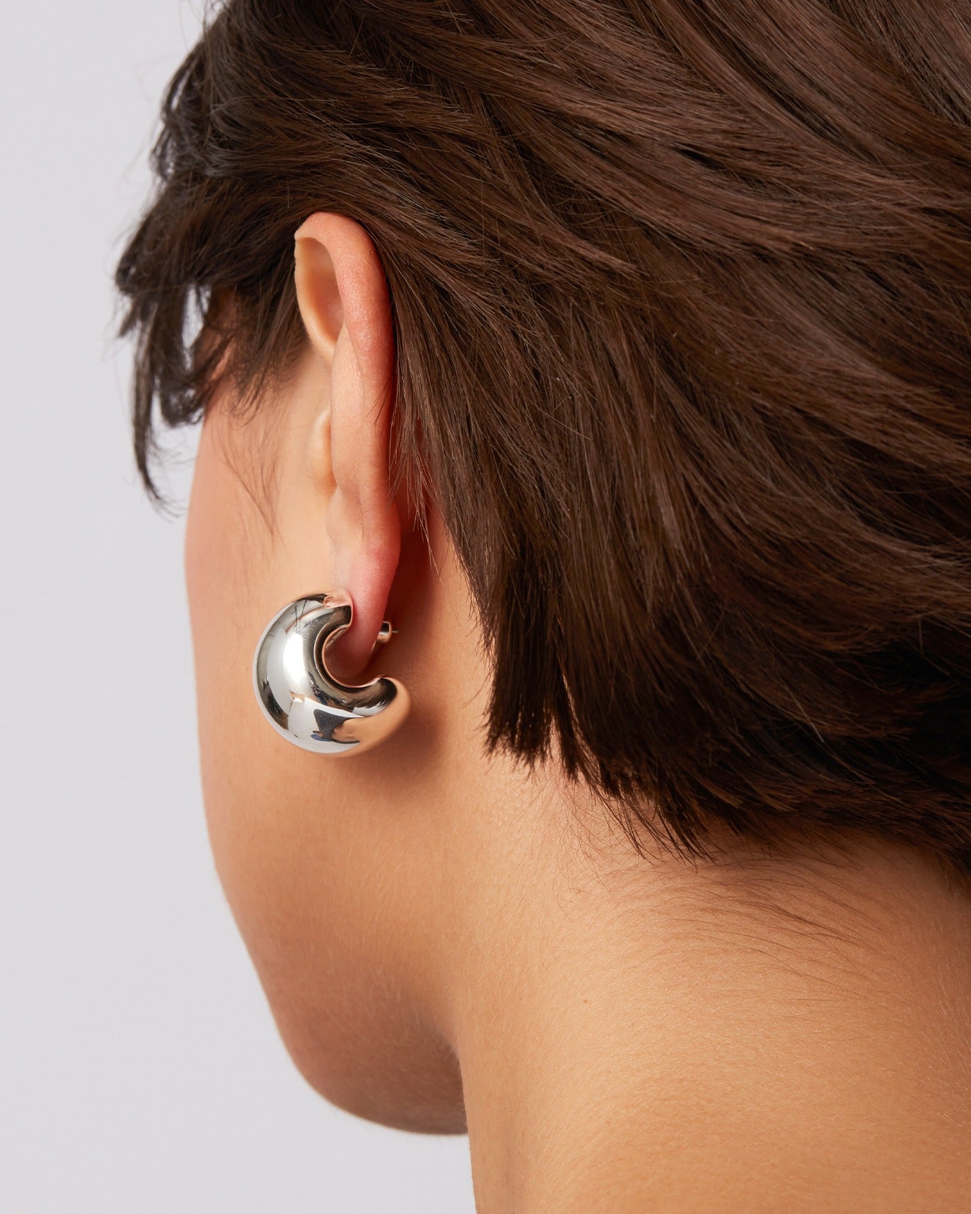 Jenny Bird Gemma Hoops in High Polish Silver