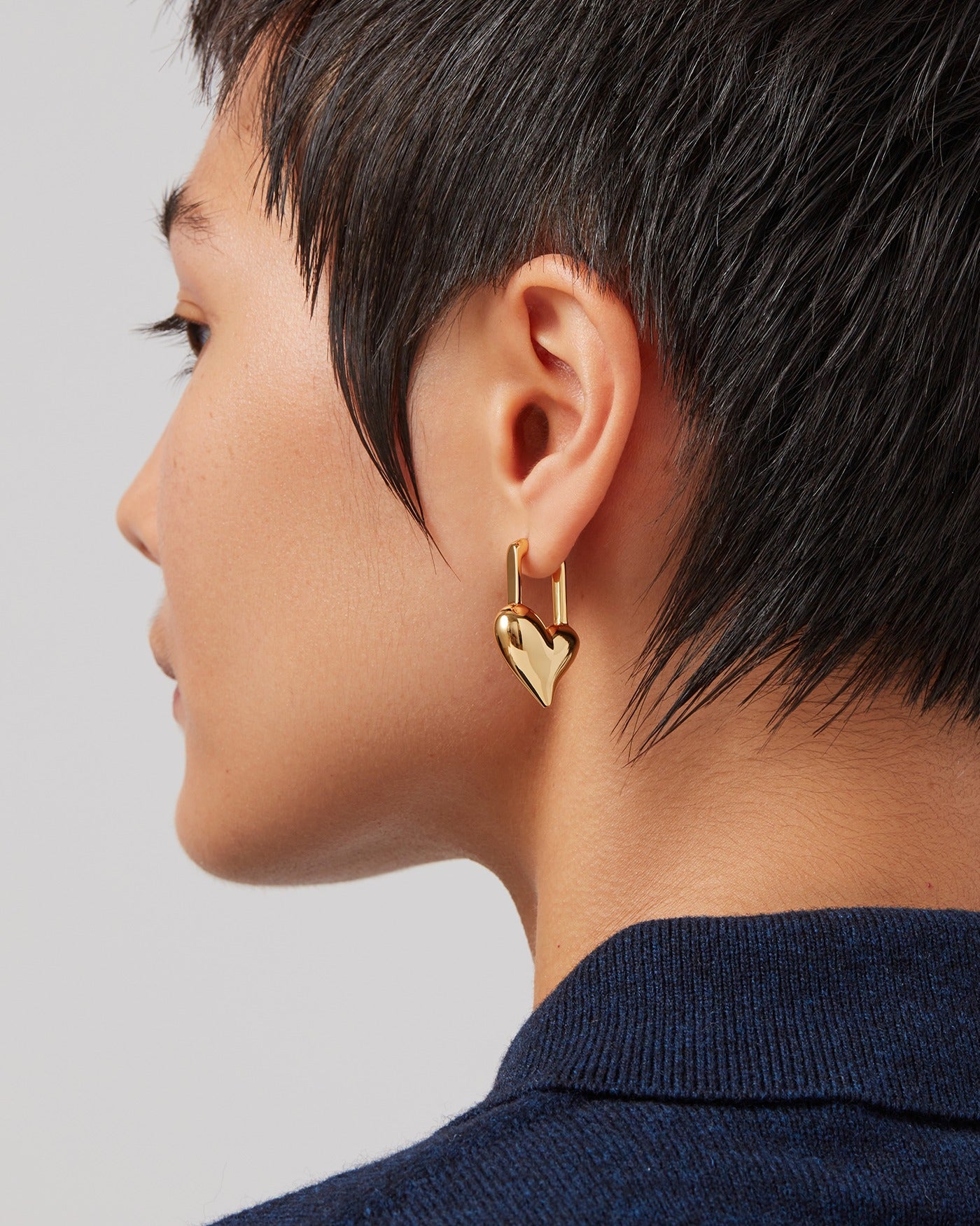 Jenny Bird Padlock Heart Earrings (More Colors)
