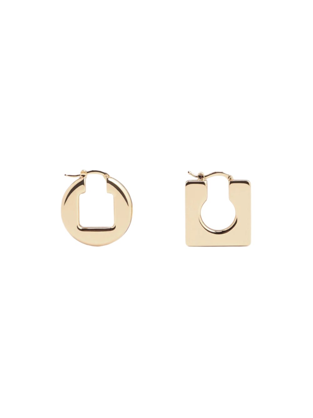 Jacquemus Les Boucles Rond Carre Light Gold Earrings