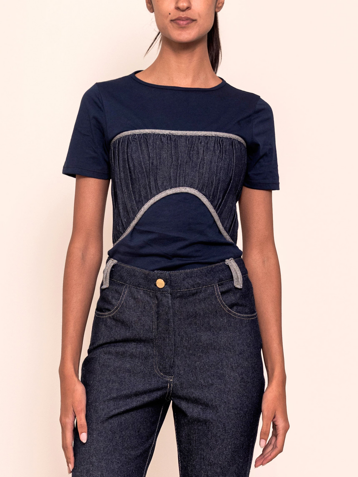 Azulu Kat Top in Blue Denim