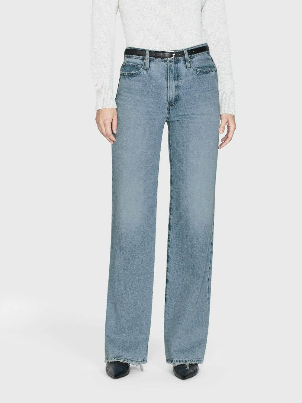 Frame Le Jane Wide Leg Jeans in Ziggy