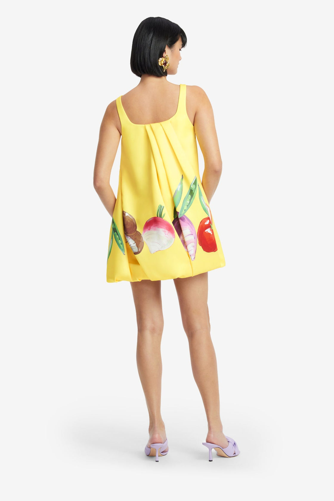 Leo Lin Suki Puff Mini Dress in Harvest Print