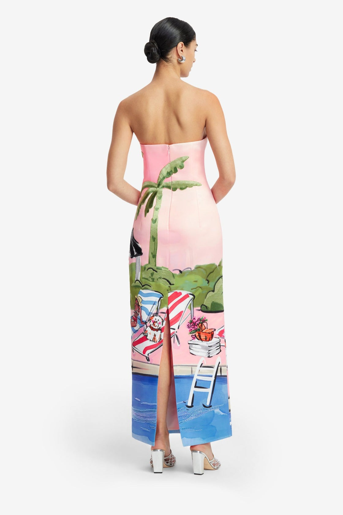 Leo Lin Ava Bustier Maxi Dress in Riviera Print