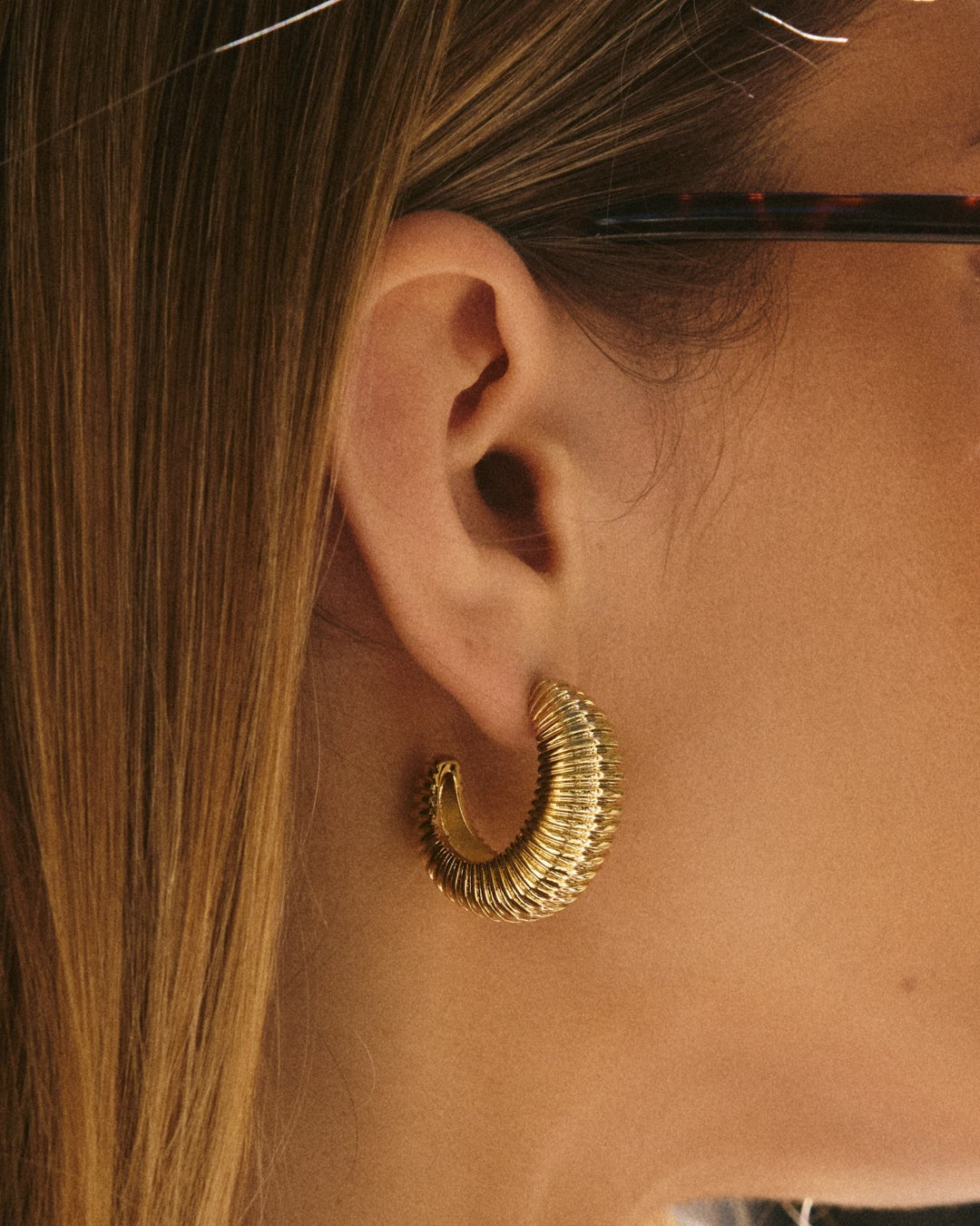Luv AJ XL Georgia Ridged Hoop Earrings (More Colors)