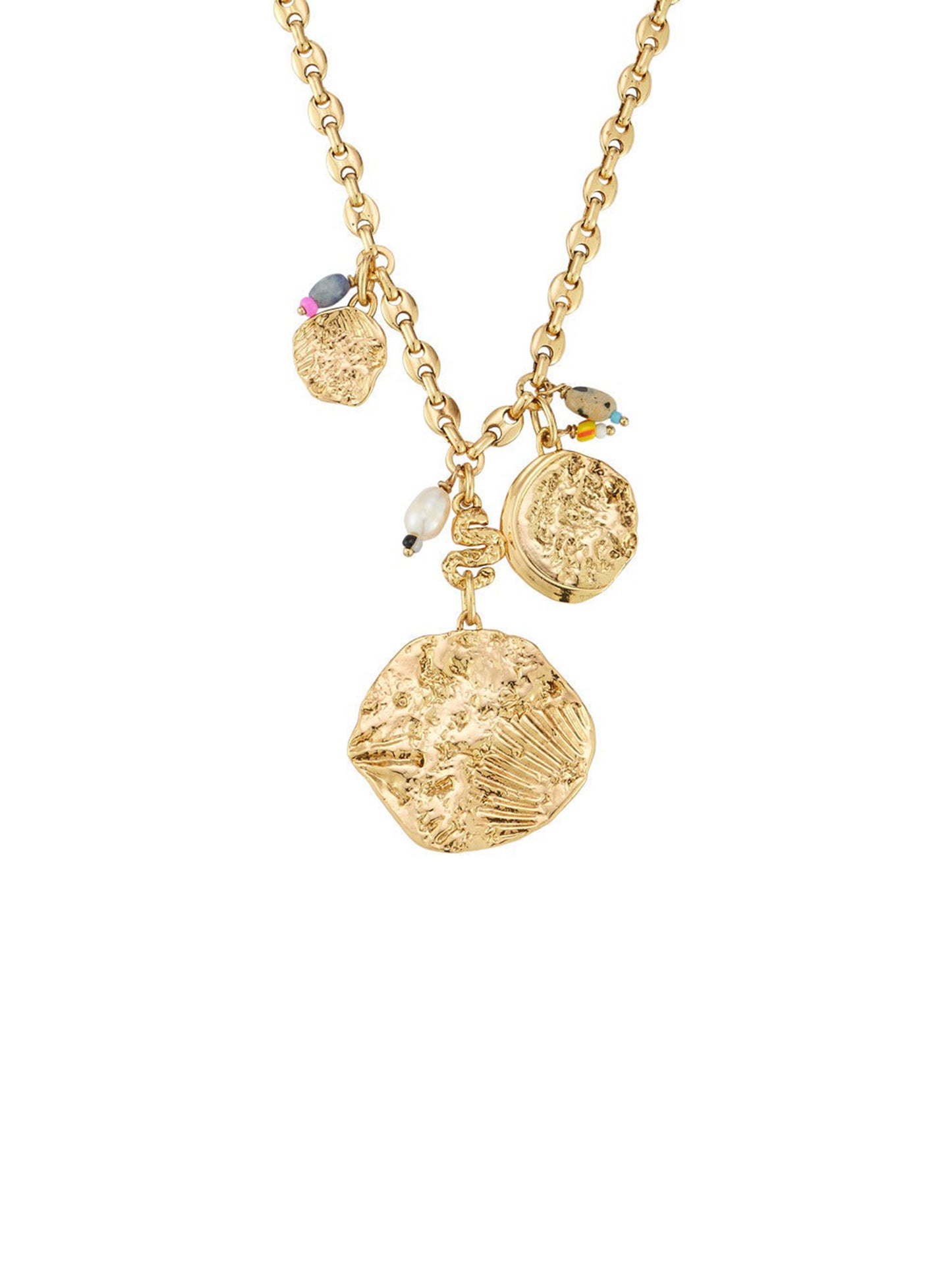 Mignonne Gavigan Carmen Charm Necklace in Antique Gold