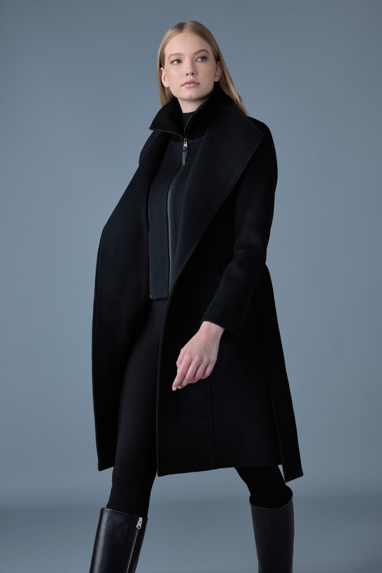 Mackage 2-in-1 Double Face Wool Coat With Sash (More Colors)