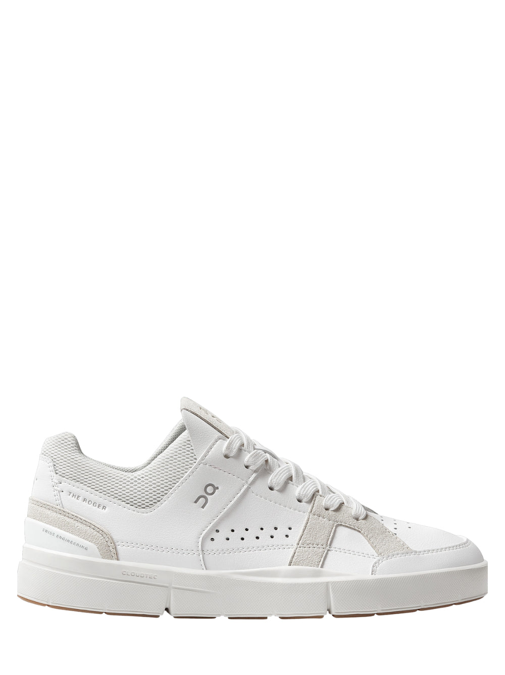 On Running Women's The Roger Clubhouse Sneaker in White/Sand