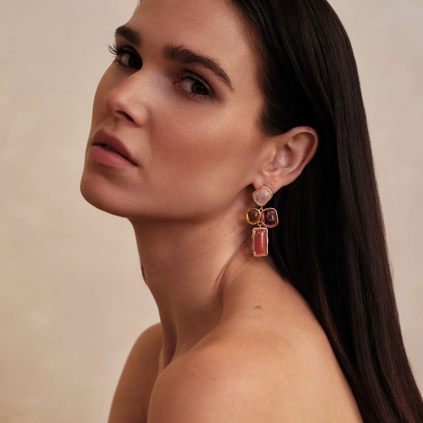 Mignonne Gavigan Amora Earrings in Pink Multi