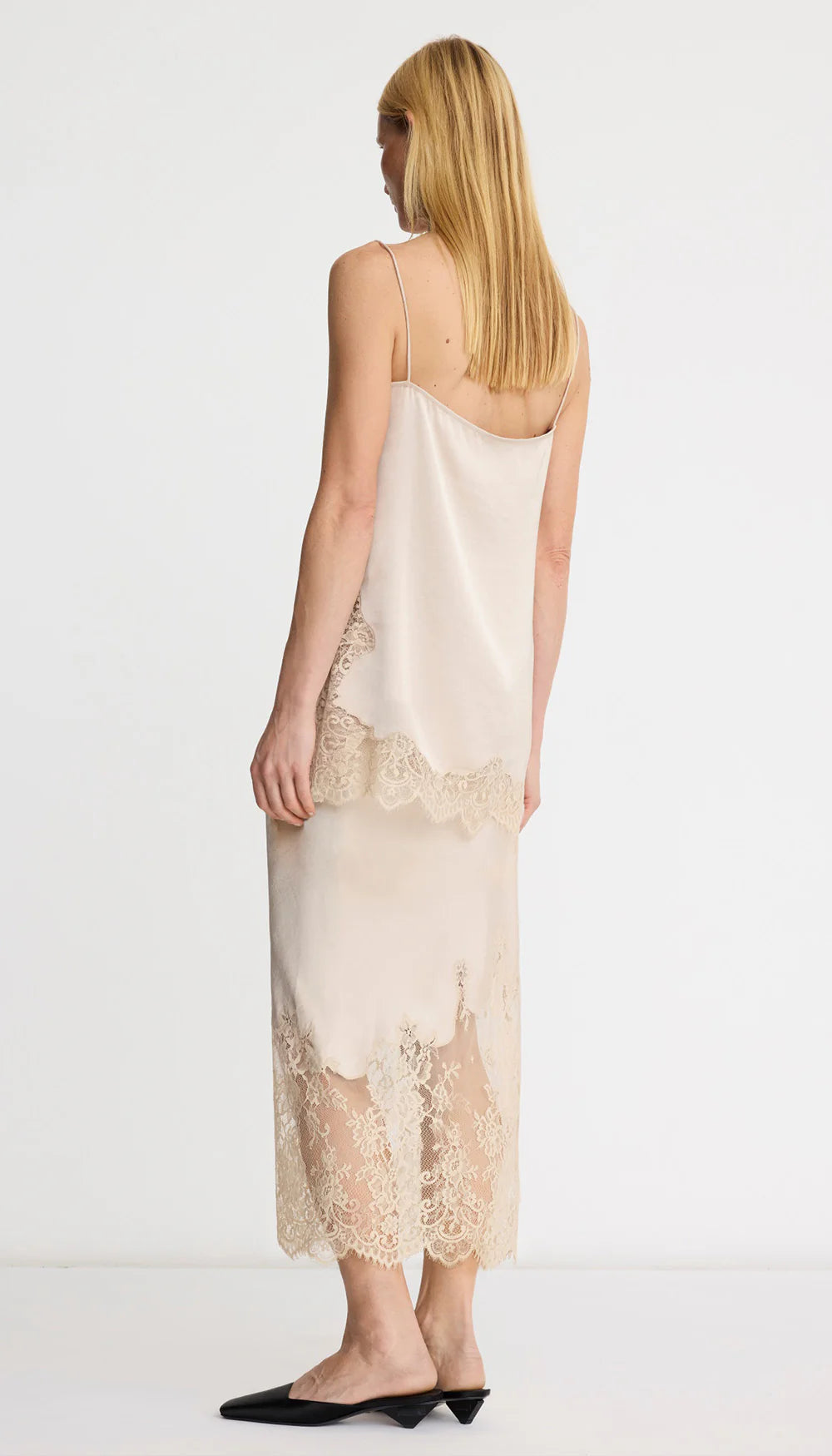 Smythe Lingerie Slip Skirt in Champagne