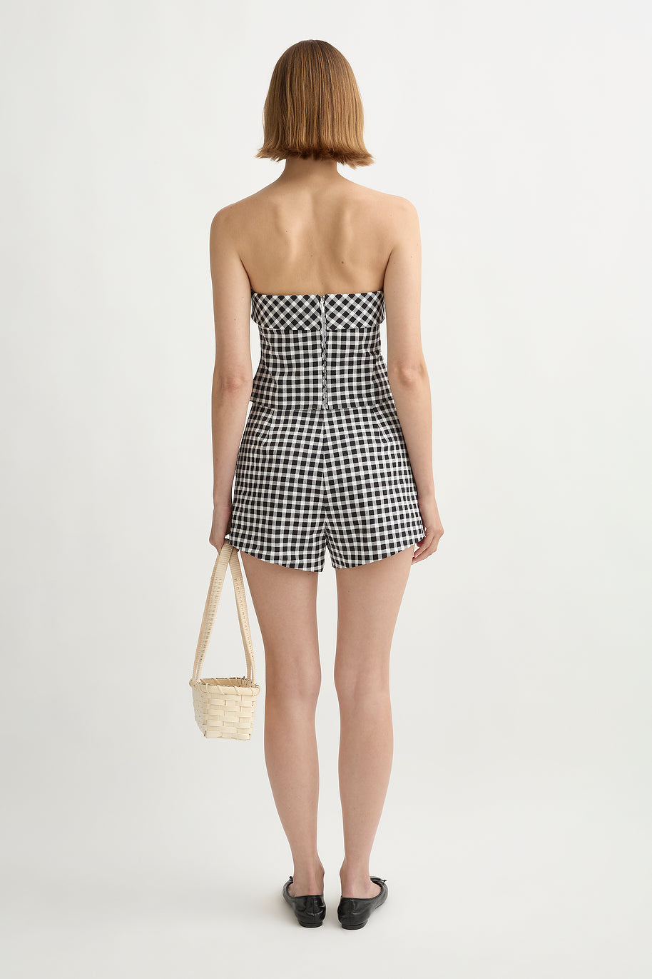 Posse Chiara Strapless Top in Black/White