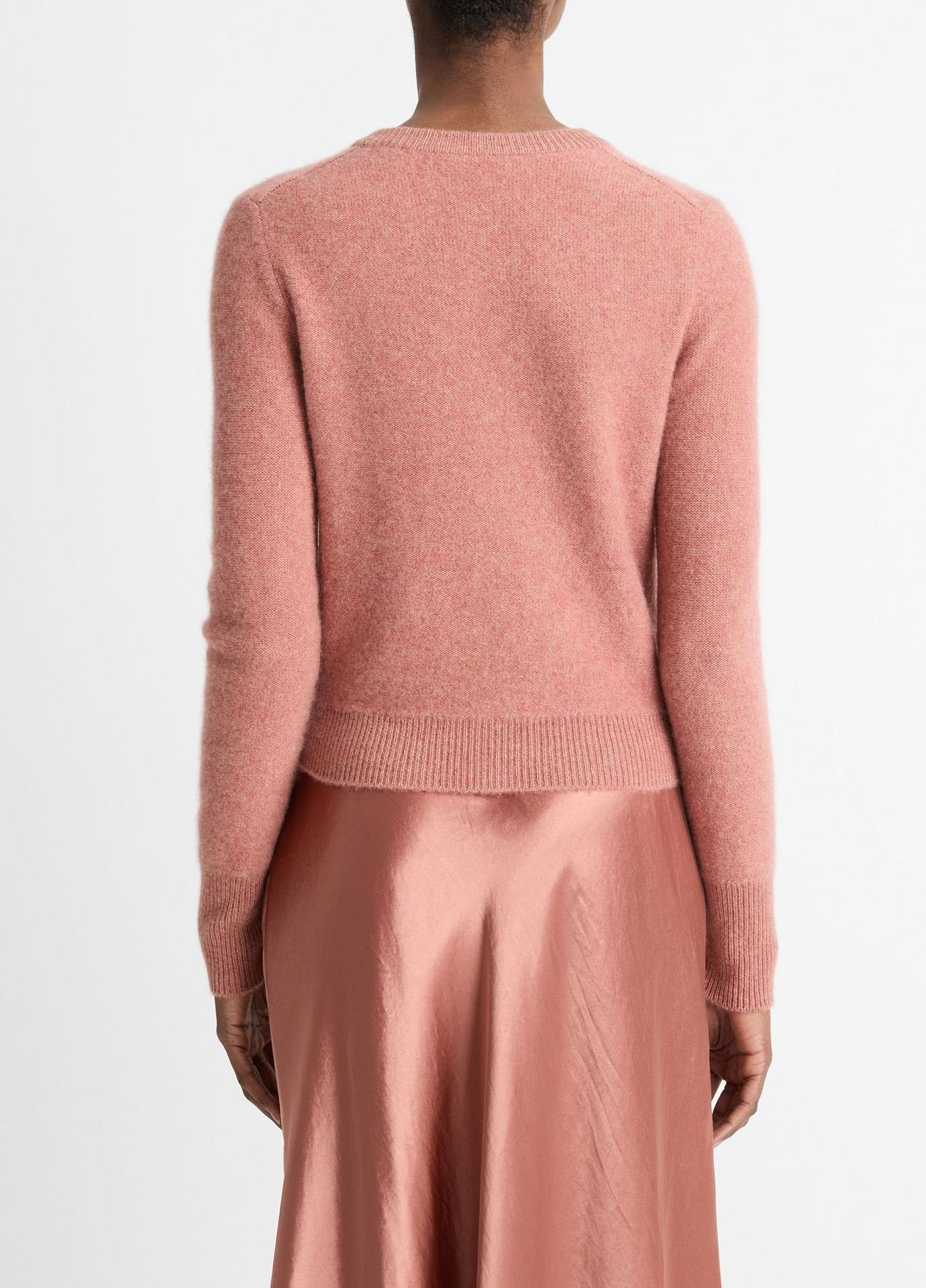 Vince Plush Cashmere Cardigan in Vintage Rose