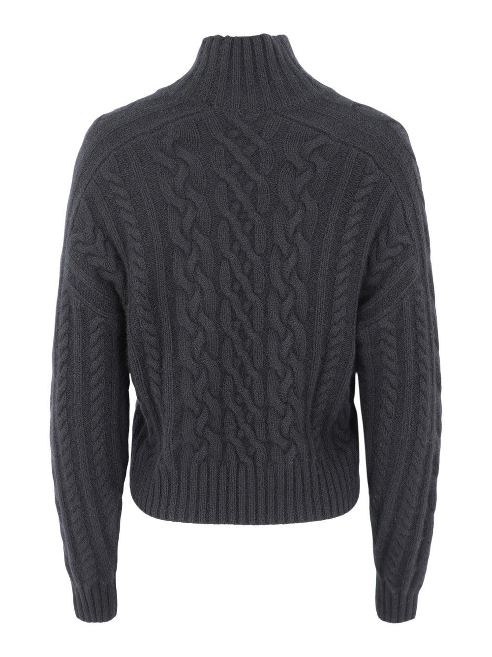Autumn Cashmere Cropped Cable Mockneck Sweater (More Colors)
