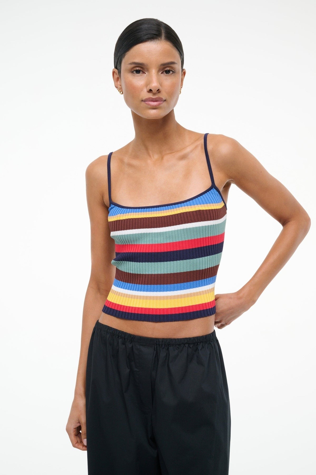 Staud Soleil Tank in Market Stripe