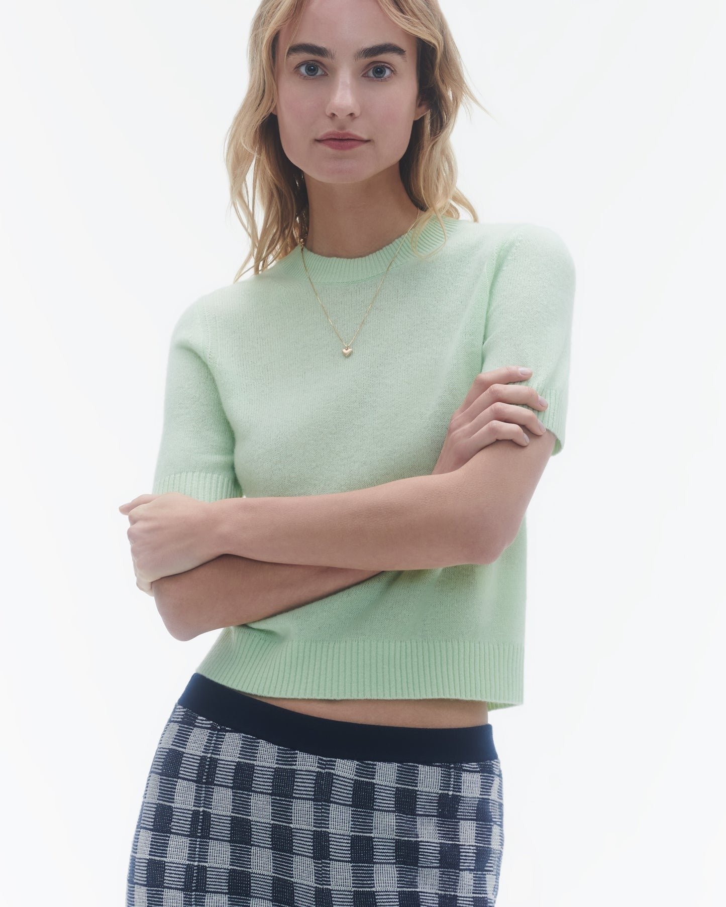 Guest in Residence Sweater Tee in Mint