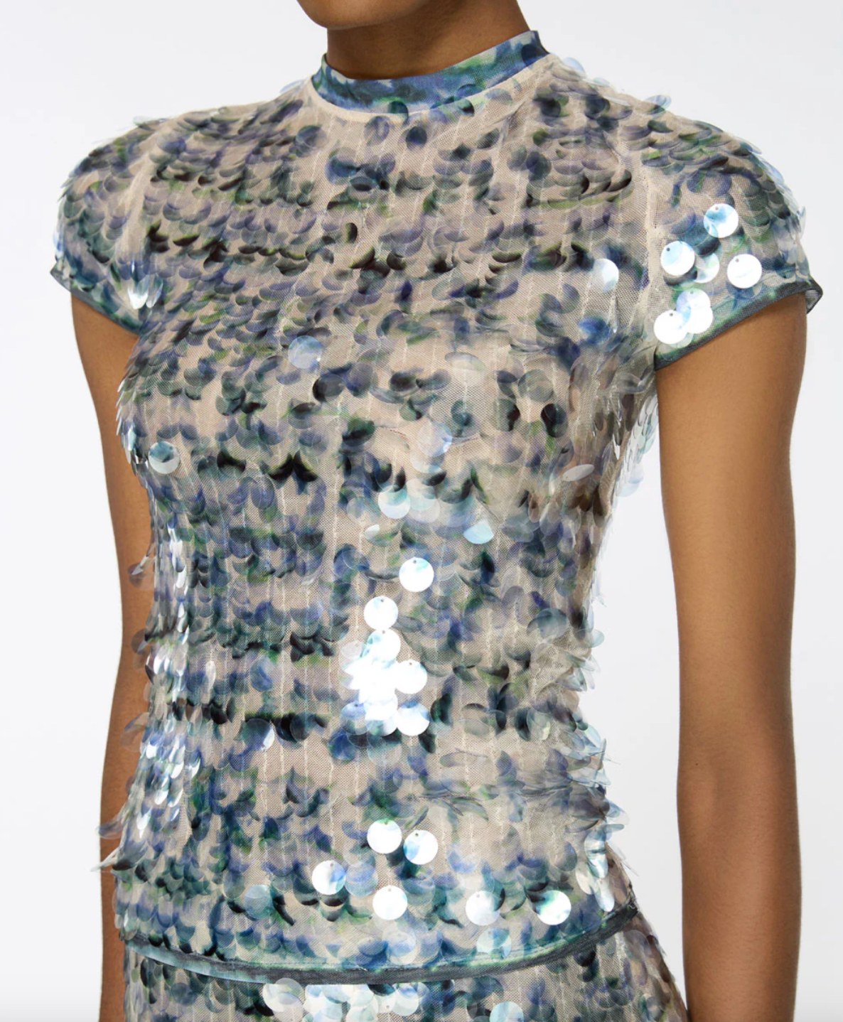 Paris Georgia Mermaid Tee in Multi Sequins