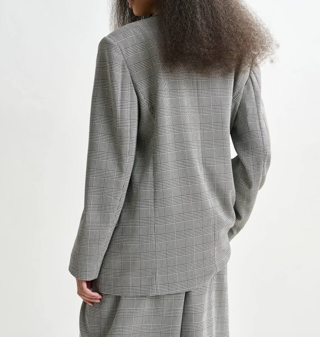 Essentiel Antwerp Ipursuit Double-Breasted Blazer in Black/Gray