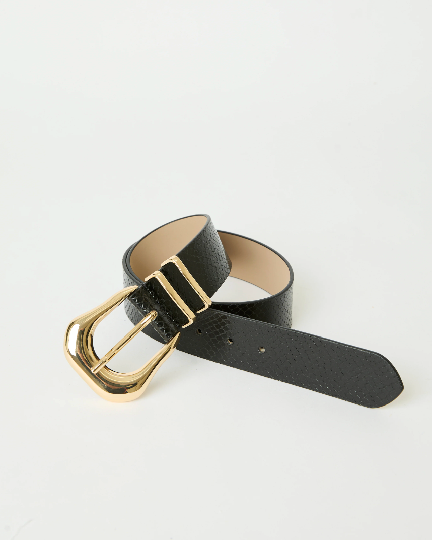 B-Low The Belt Koda Python Belt in Black Gold