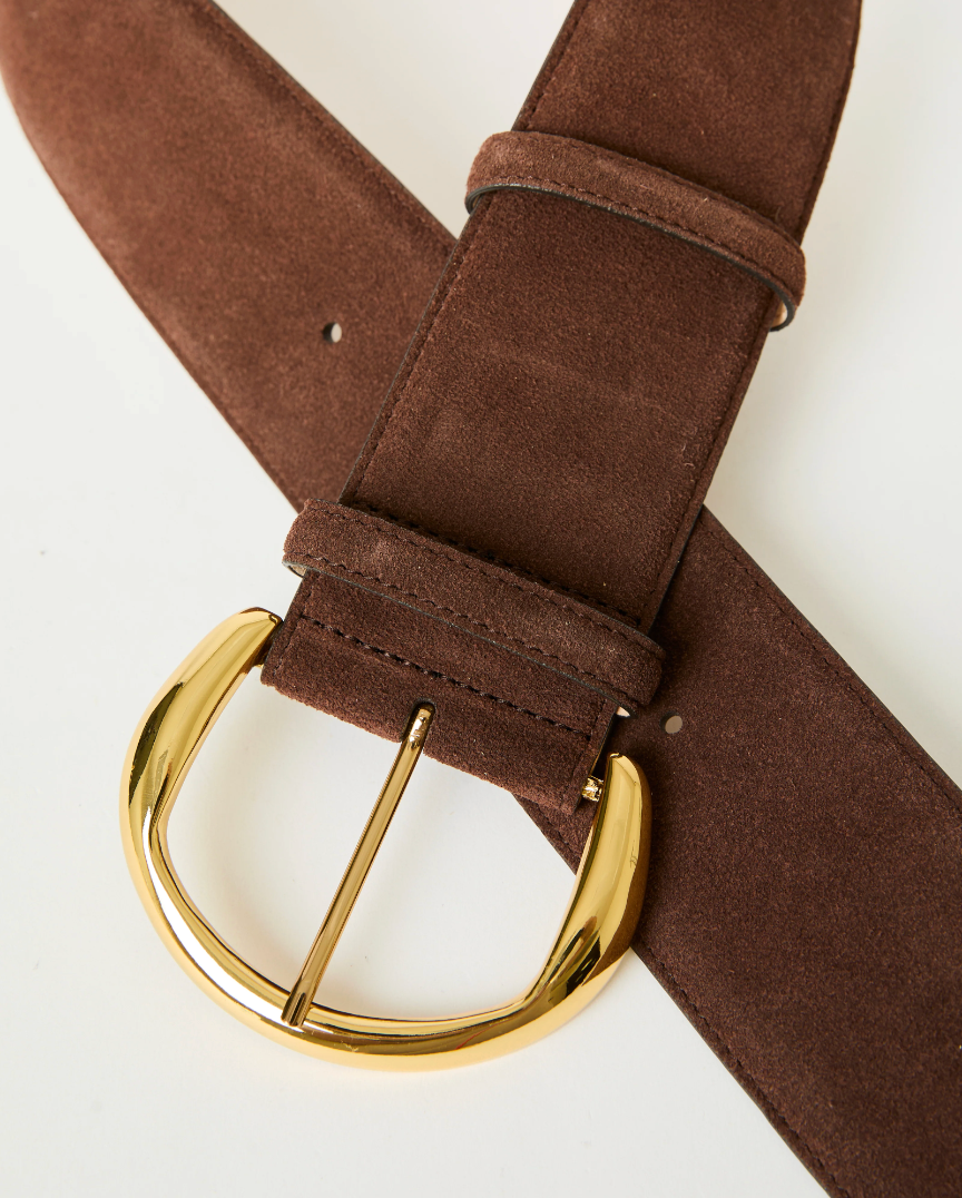 B-Low The Belt Florence Suede in Chocolate Gold