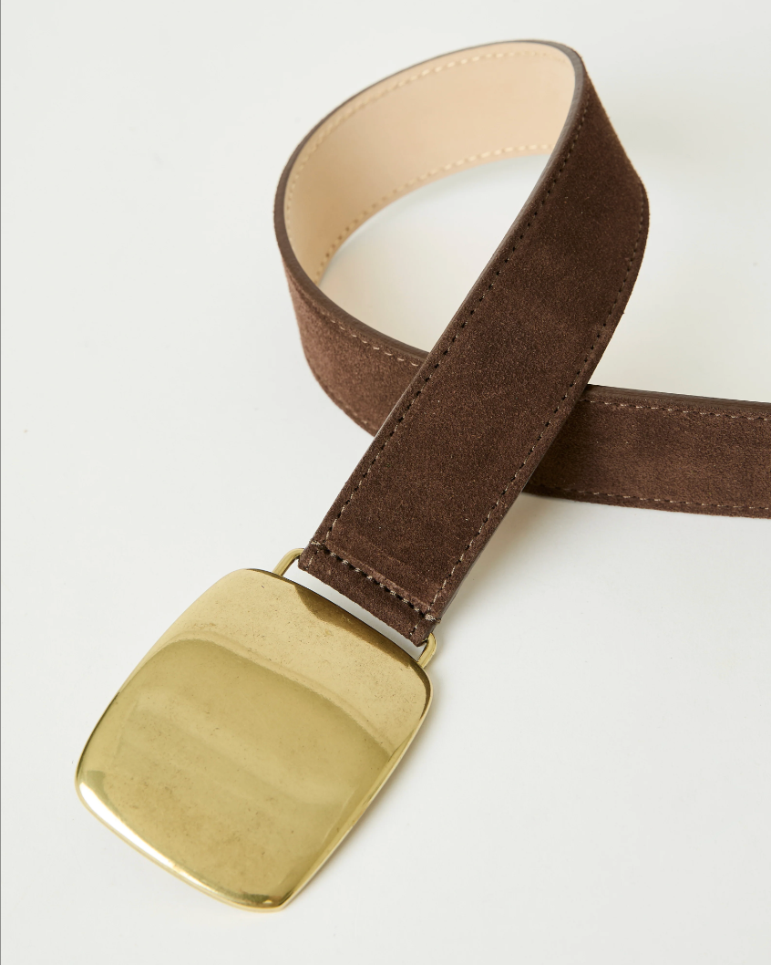 B-Low The Belt Leighton Suede in Chocolate Brass