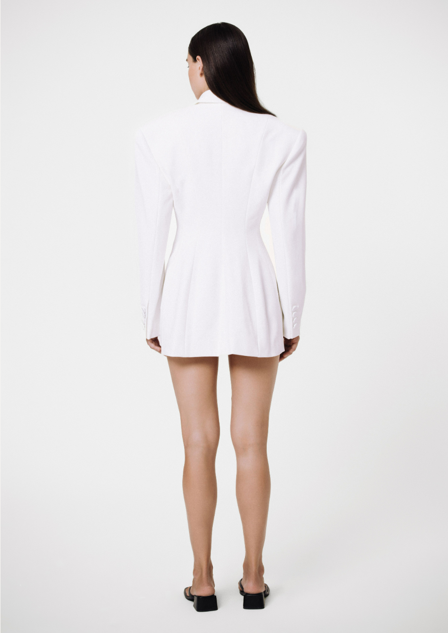 Sans Faff Sicily Snatched Blazer in White