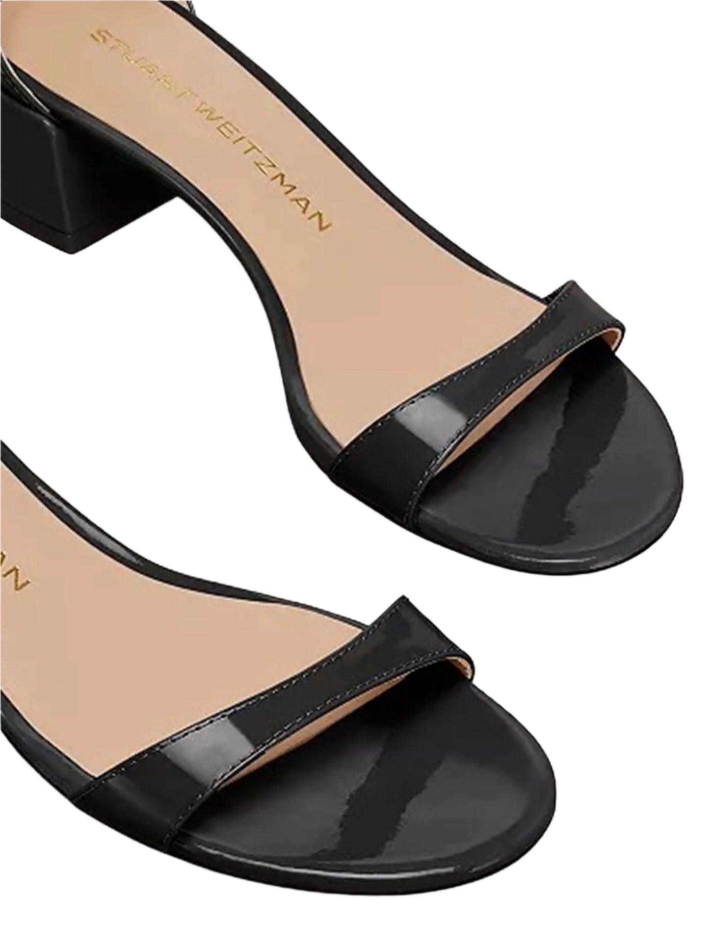 Stuart Weitzman Nudist Block 35 Heel in Black