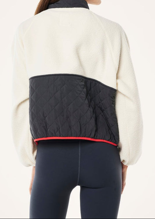 P.E Nation Technique Quilt Jacket in Whisper White