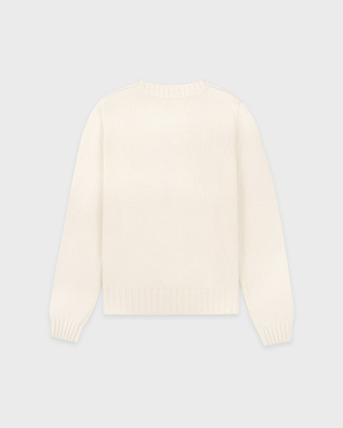 Sporty & Rich USA Knitted Sweater in Ecru