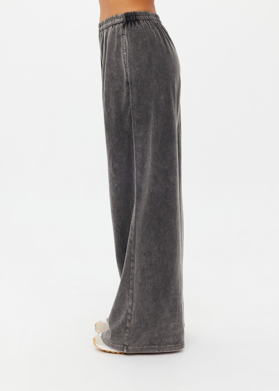The Upside Soho Tokio Wide Leg Pant in Washed Black