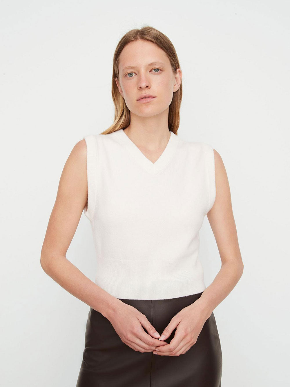 Vince Shrunken Wool-Blend Vest