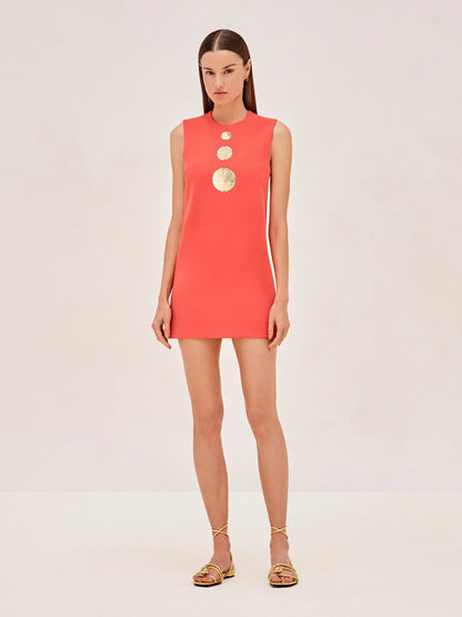Alexis Vango Dress Shift Mini Dress in Red Orange