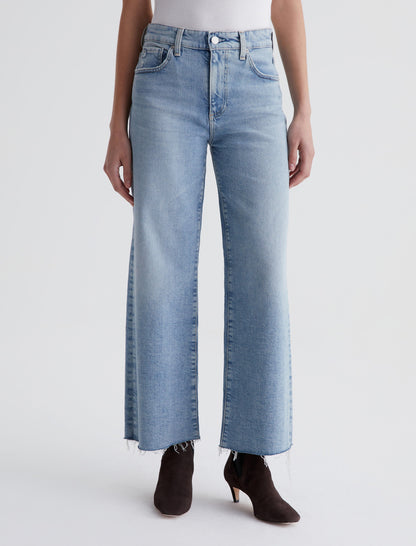 AG Jeans Saige Wide Leg Crop Jeans in Eclipsed