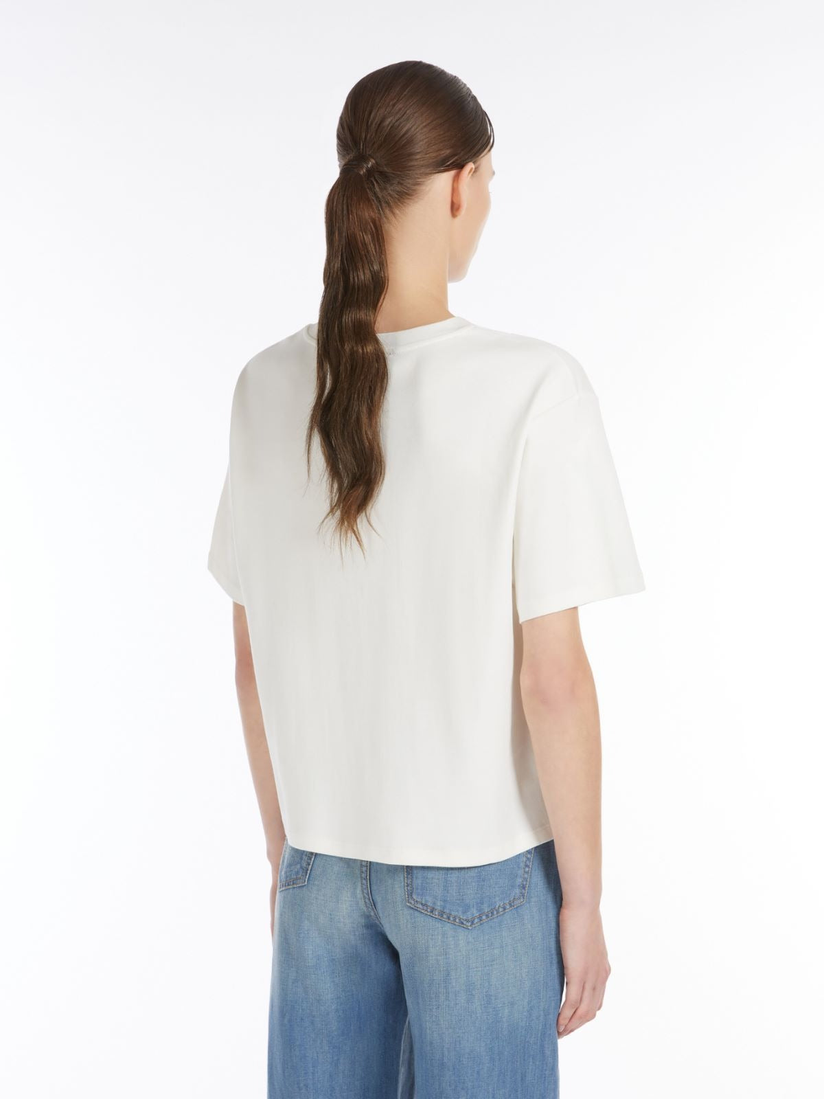 Weekend MaxMara Lecco Top in White Flowers