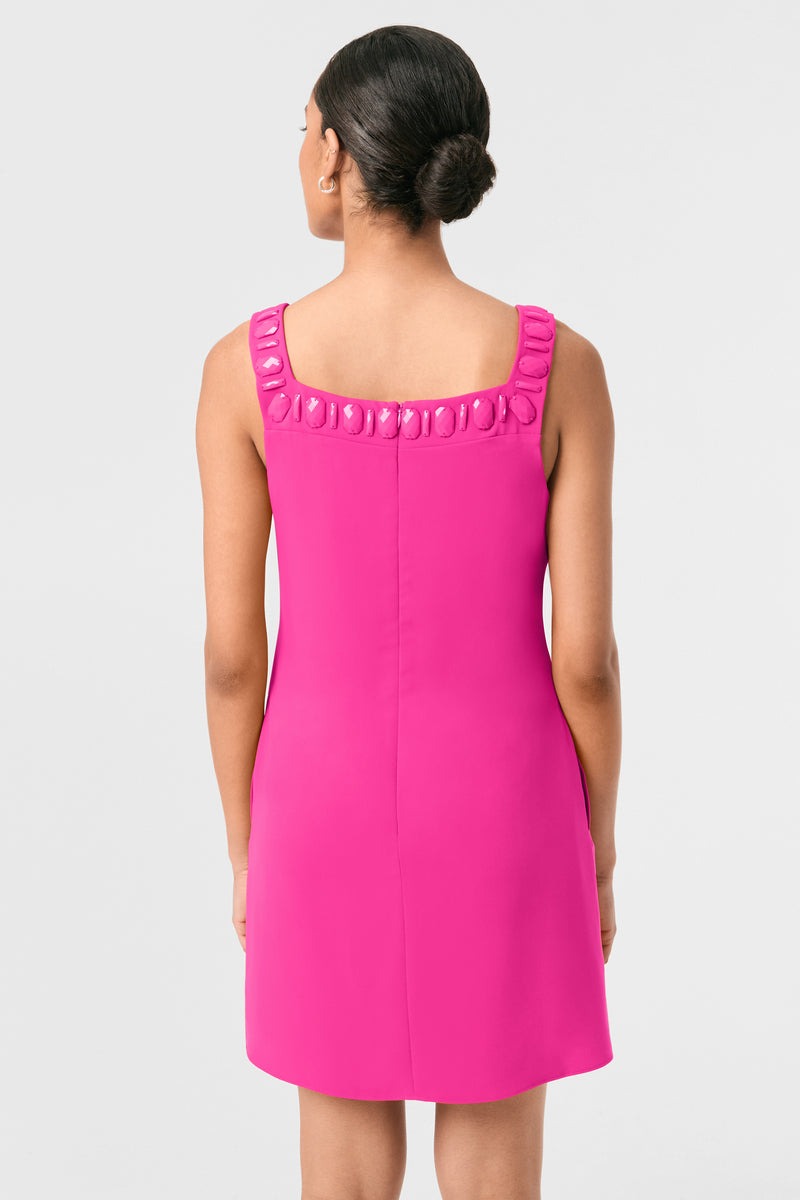 Trina Turk Yokuna Jewel Neck Mini Dress in Trina Pink