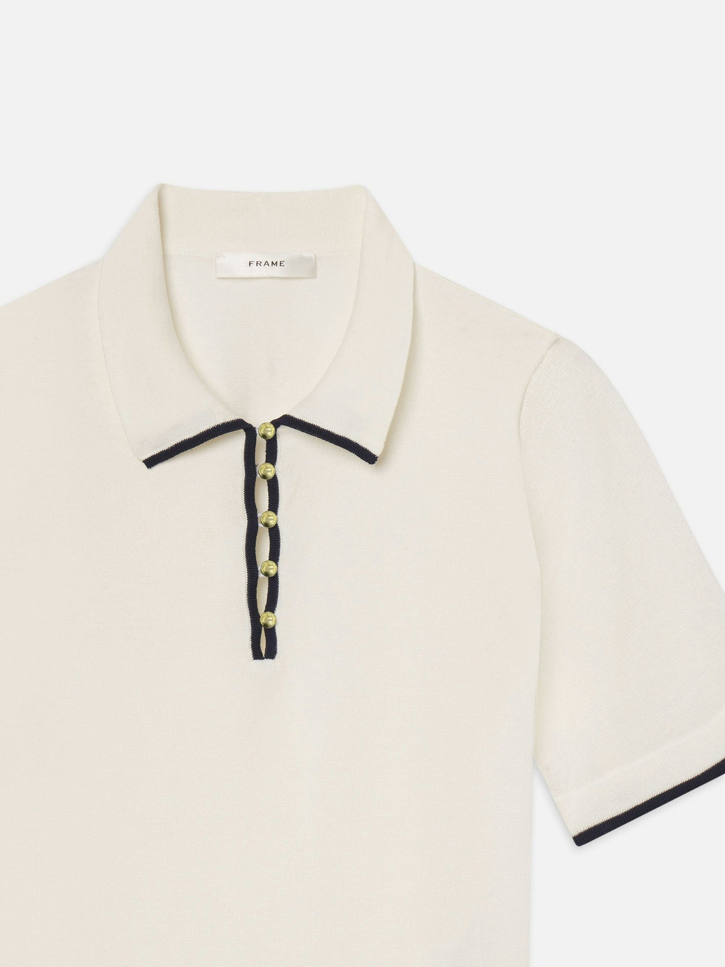 Frame The Sport Polo in Cream Multi