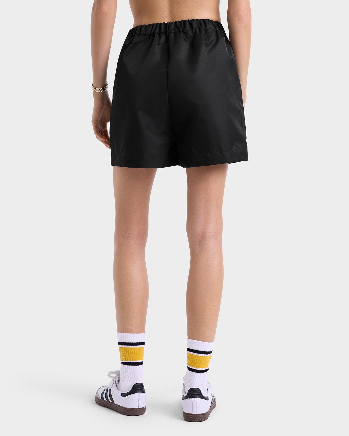 Sporty & Rich Bold Health Nylon Short in Black