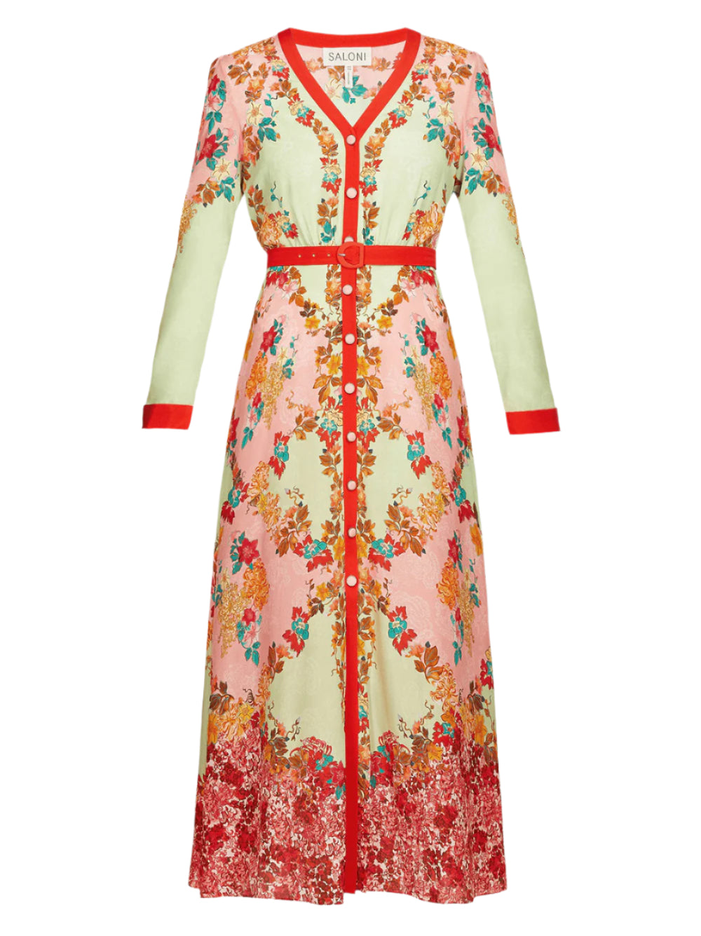 Saloni Lea Shirt Dress in Florentina Garden