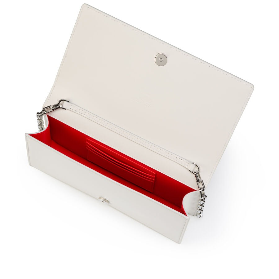 Christian Louboutin Bettina Clutch Nappa in Perle White/Silver | In-Store Only