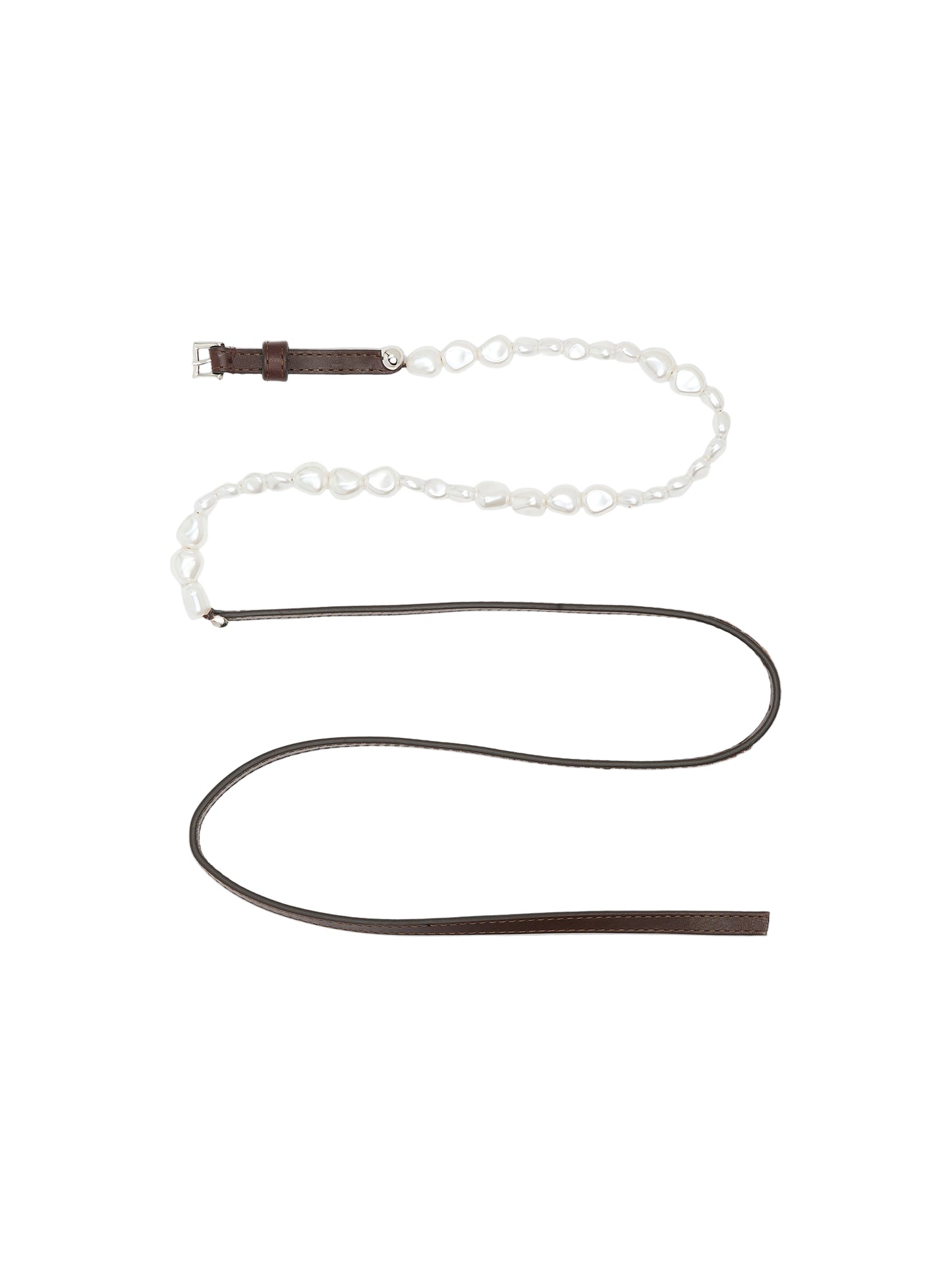 Dorothee Schumacher Pearl Stud Belt in Chocolate